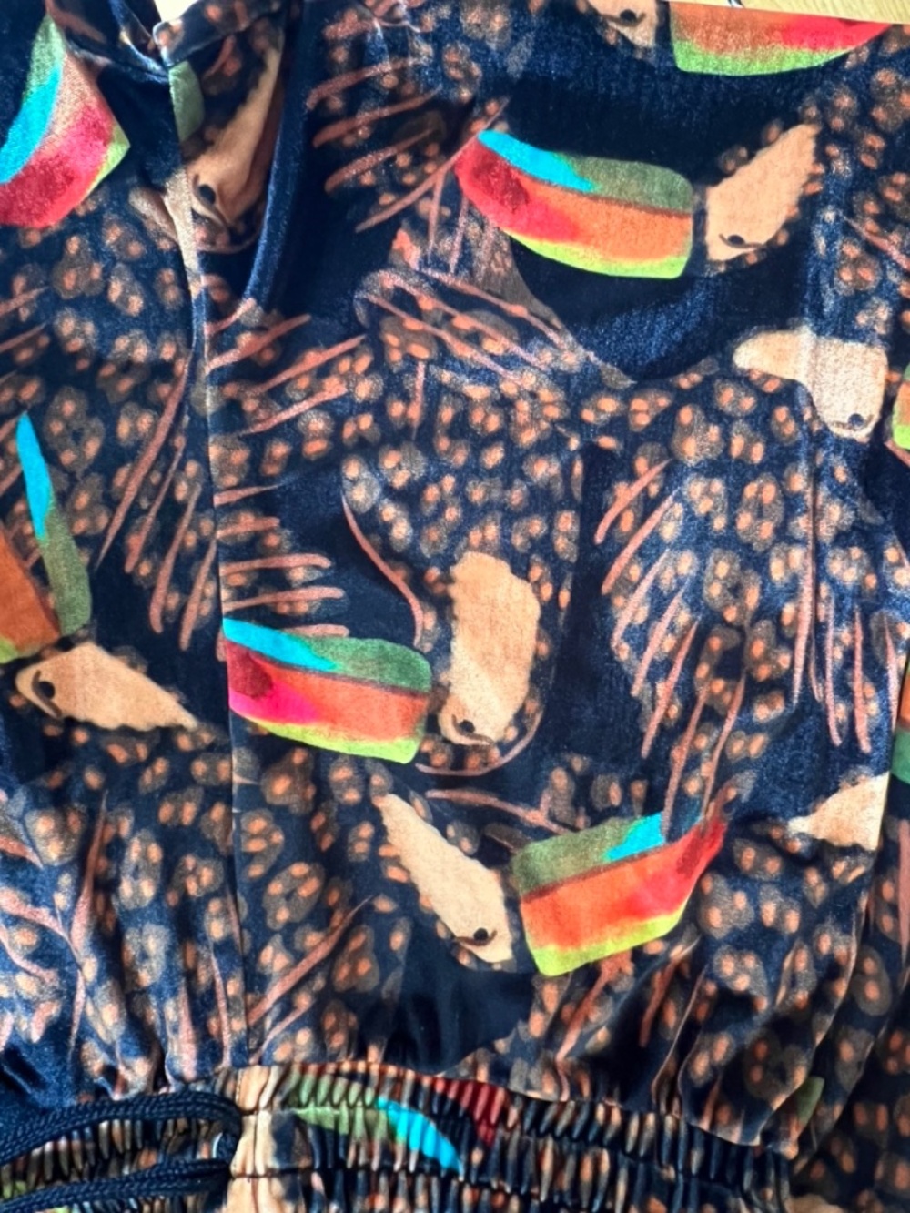 Farm Rio Velvet Joggers Size M - Picture 5 of 7